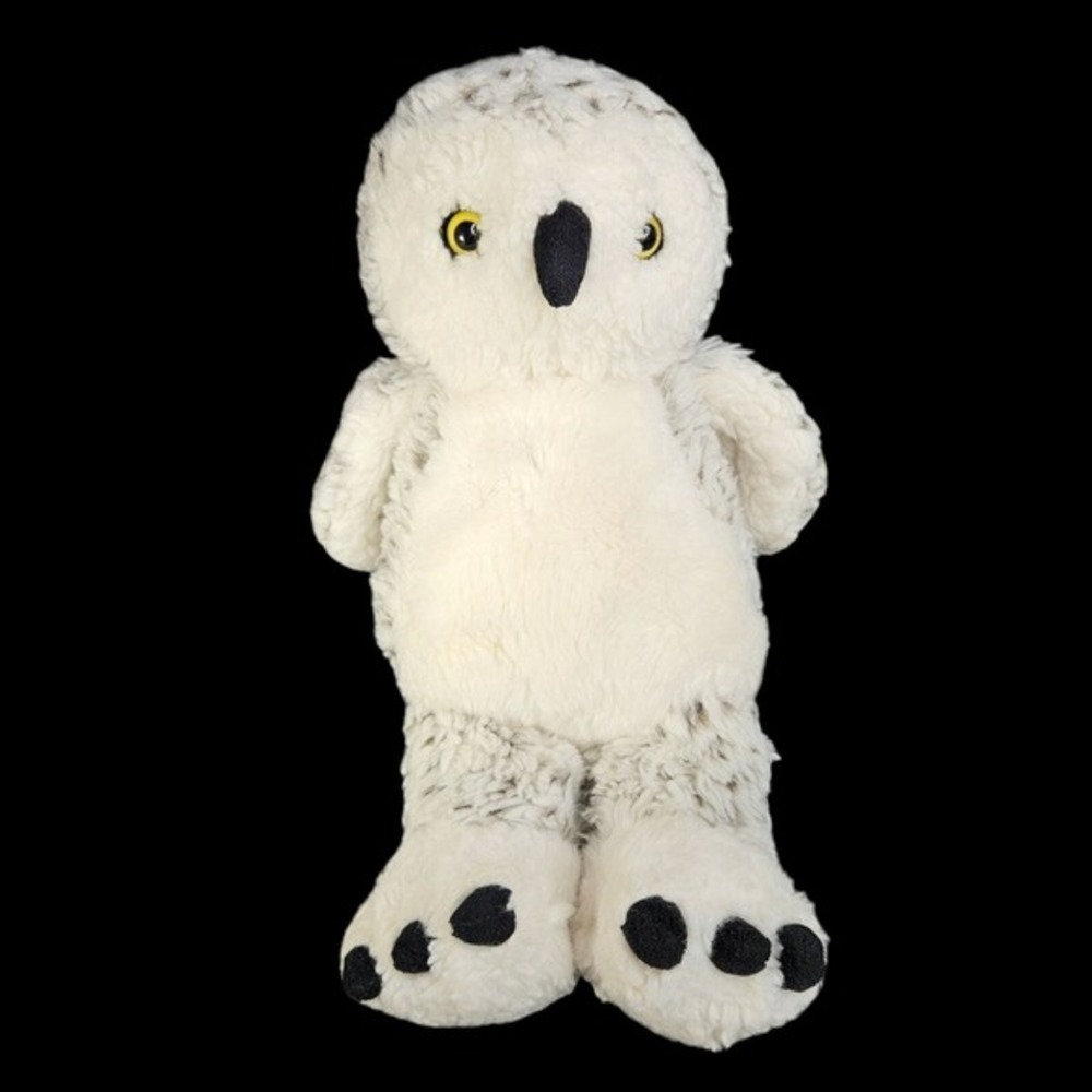 Build A Bear Stuffed Snowy Owl‎ Plush Animal Head Swivels White Spotted BABW